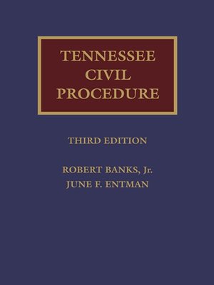 cover image of Tennessee Civil Procedure